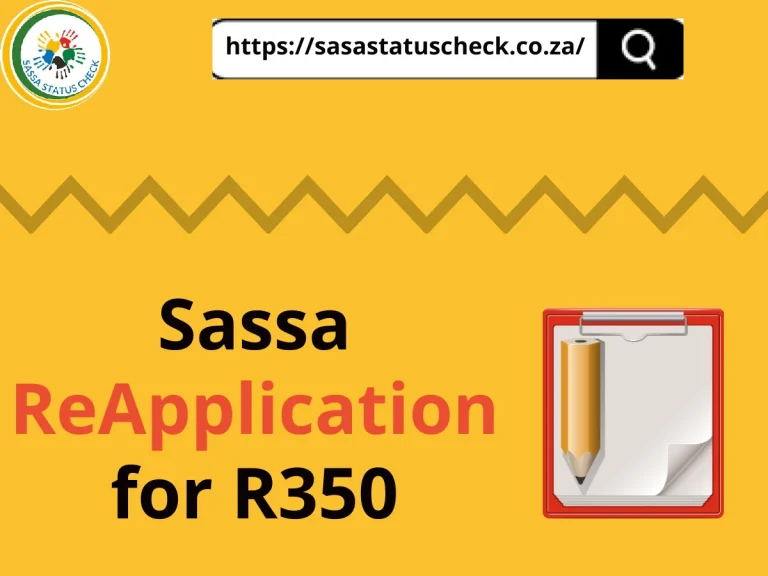Sassa Reapplication for R350