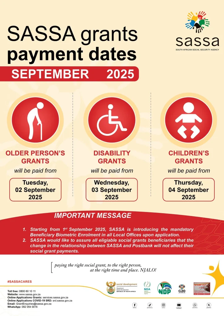September Payment Dates